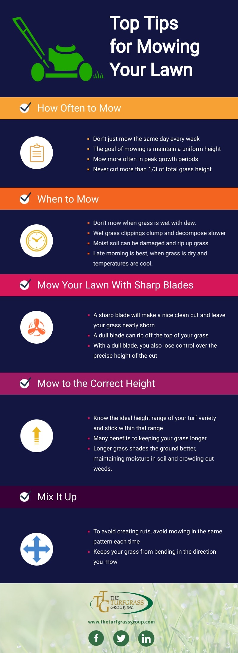 Our Top Tips for Mowing Your Lawn [infographic]